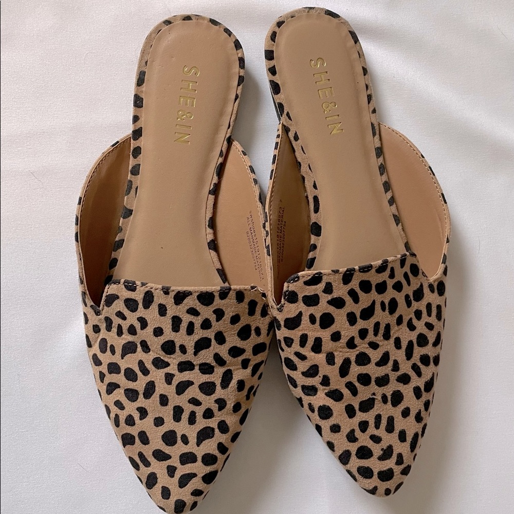 Leopard Print Slip On Shoes